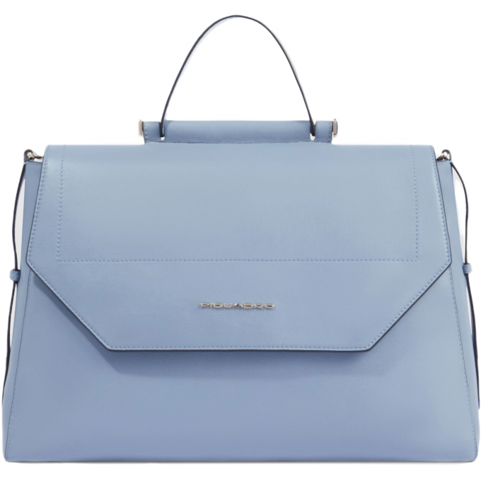 Деловая сумка женская PIQUADRO CIRCLE с отделением для ноутбука 14" голубая натуральная.кожа BD6778W92/AZ3