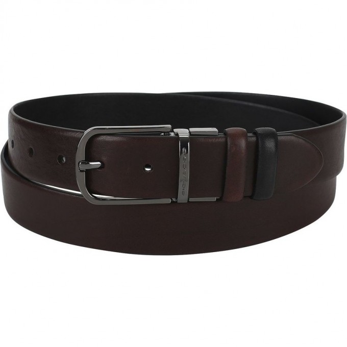 Ремень мужской PIQUADRO BLACK SQUARE (коричневый/черный) CU4877B3/TMN